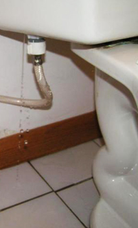 leaking toilet